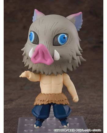 Détail du masque et des sabres d'Inosuke Hashibira en Nendoroid