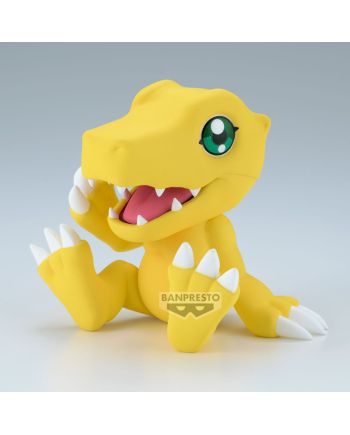 Figurine Agumon Sofvimates 9cm Digimon Adventure Banpresto - vue de profil