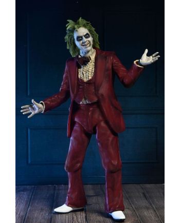 Beetlejuice Tuxedo rouge Neca - détail figurine 18cm Beetlejuice 2