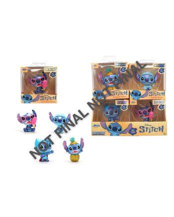 Display de figurines Stitch 6cm Jada Toys licence Disney Lilo et Stitch, 4 modèles 12 pièces