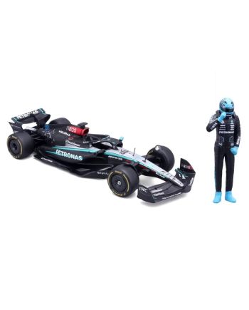 Détail de la carrosserie Mercedes W15 E Performance 2023 aux couleurs de l'écurie
