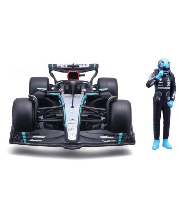 Miniature Formula 1 Mercedes W15 - vue arrière avec aileron
