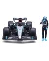 Miniature Formula 1 Mercedes W15 - vue arrière avec aileron