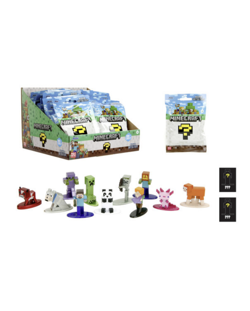 Display Minecraft Nano Mystery Jada Toys avec 24 figurines et 13 assortiments