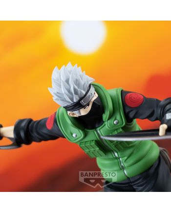 Figurine Naruto Hatake Kakashi Narutop99 13 cm Banpresto gros plan du visage