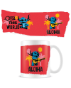 Mug Lilo & Stitch Aloha 315ml vue de face - licence Disney