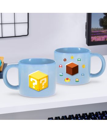 Mug gravé Super Mario Symboles 400ml vue de face - Paladone Nintendo