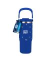 Vue détaillée du mug Astro Bot Paladone, format voyage 900ml