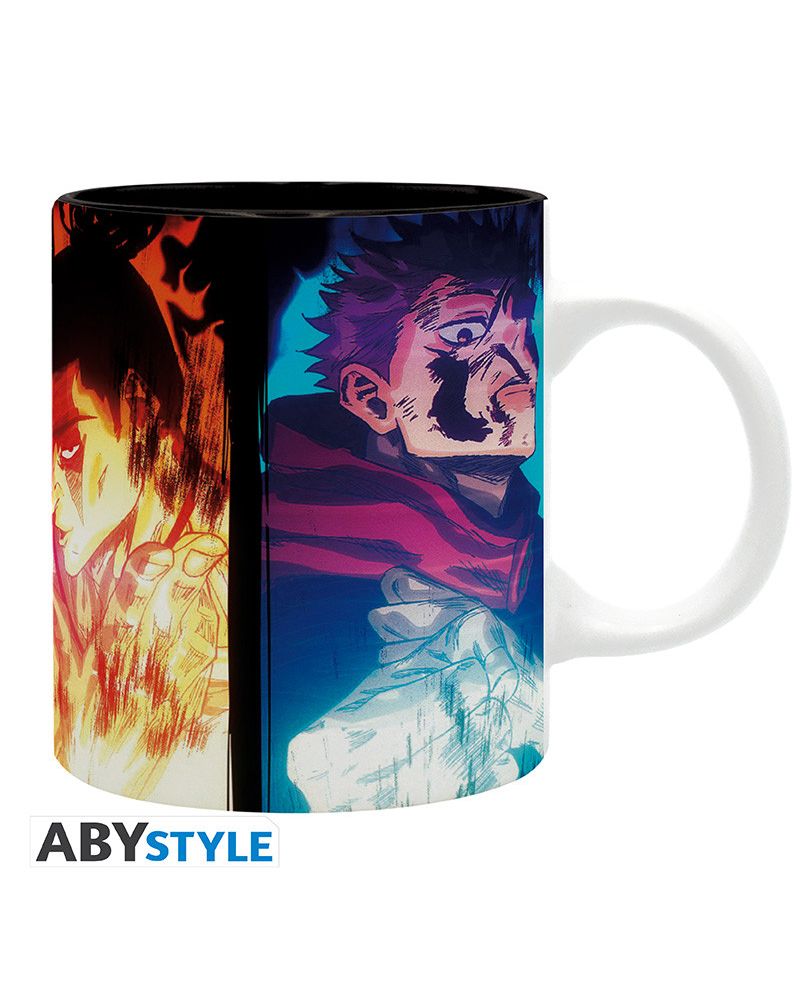 Mug Jujutsu Kaisen Yuji et Aoi contre Mahito, vue face