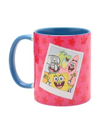 Mug Bob l'éponge vu du dessus, intérieur coloré visible