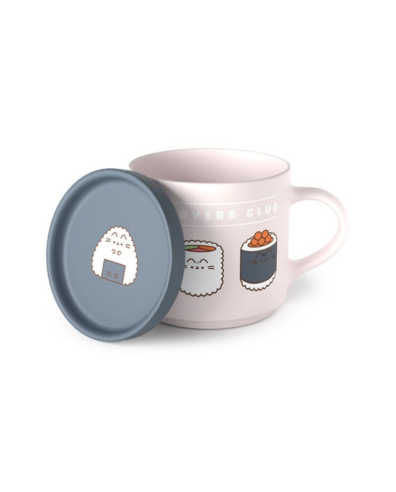 Mug Pusheen Sushi Lover 420ml en porcelaine avec dessous de tasse assorti