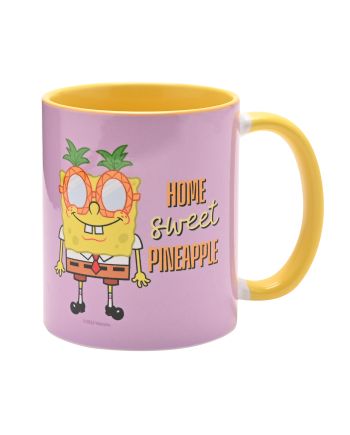 Mug Bob l'éponge 325ml, détail de l'illustration ananas