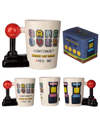 Mug Game Over Joystick & Arcade avec anse 3D 400ml - vue de face
