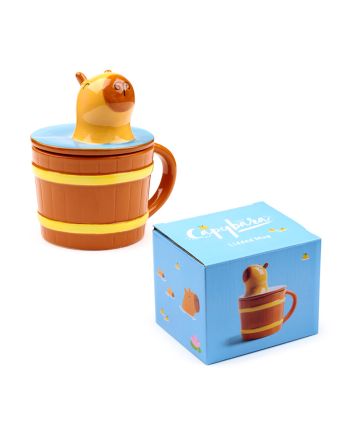 Mug Capybara Duke 3D 350ml - vue de profil montrant le relief 3D