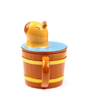 Mug Capybara Duke avec couvercle 3D - vue du dessus