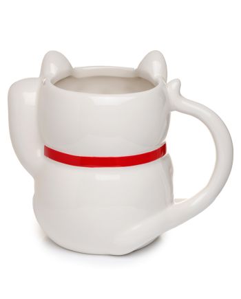 Mug 3D Maneki-Neko blanc 450ml vue arrière