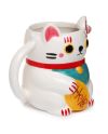 Mug 3D Maneki-Neko blanc 450ml vue du dessus