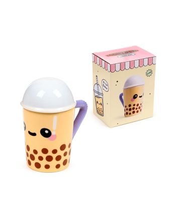 Mug Boba Bubble Tea Kawaii détail du couvercle 3D