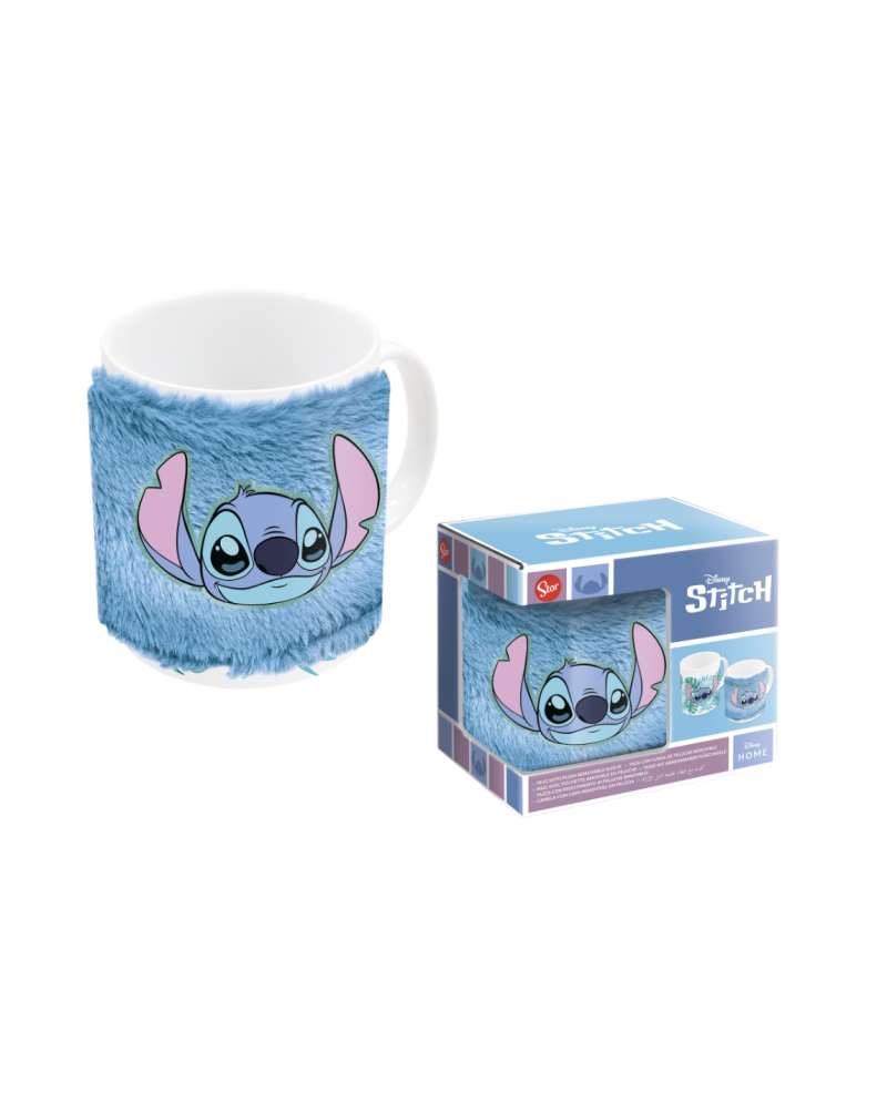 Mug Stitch Plush Sleeve 325ml avec manchon peluche - vue de face