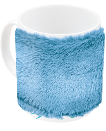 Détail du manchon peluche du mug Stitch Disney