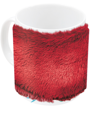 Détail du manchon peluche Pokéball sur le mug Pokémon