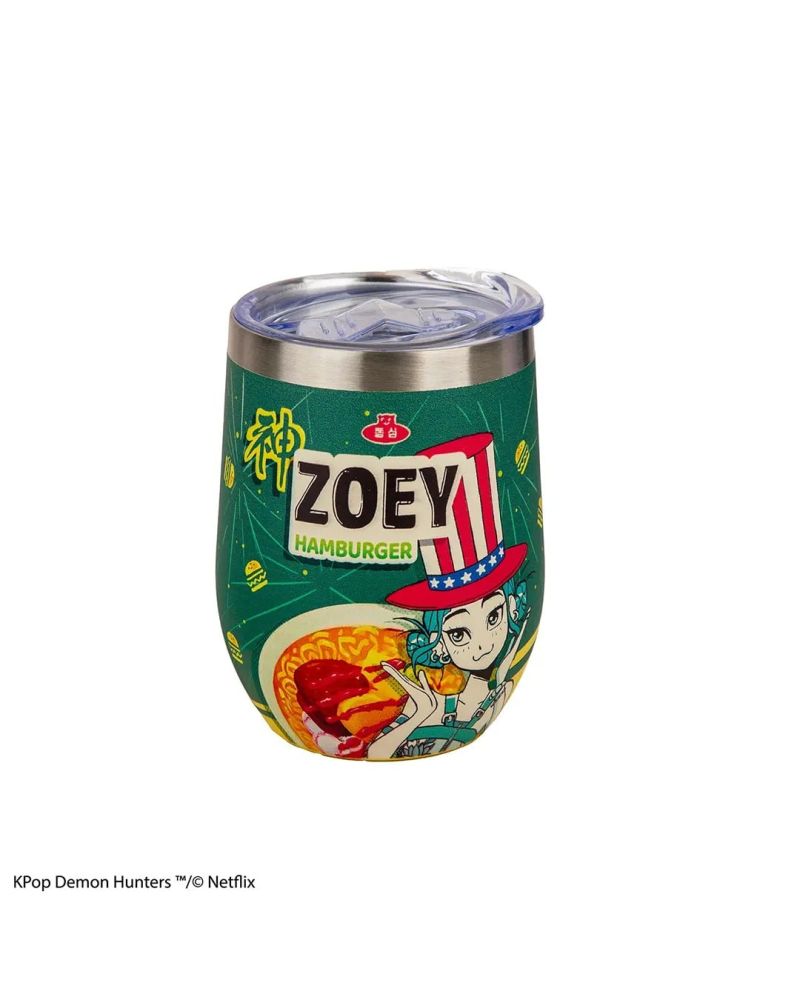 Mug de voyage isotherme KPOP Demon Hunters Zoey Hamburger 350ml - vue de face