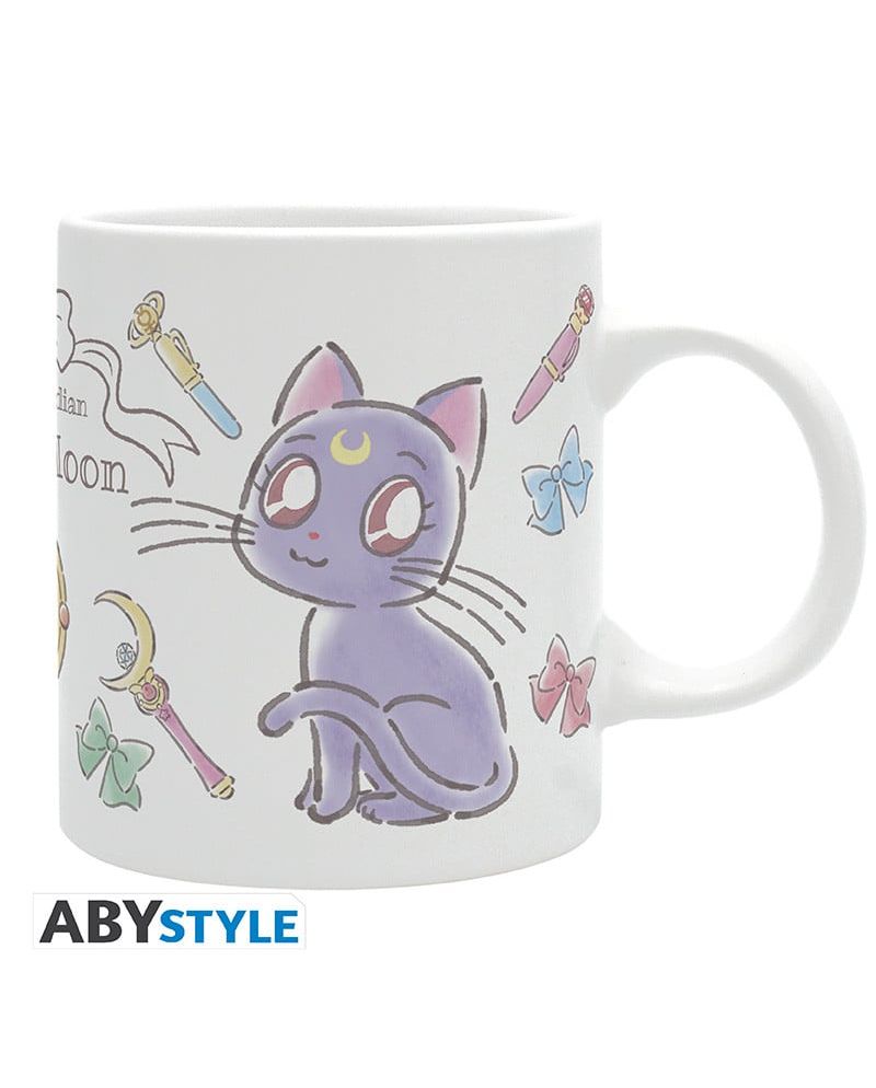 Mug Sailor Moon Luna et Artemis Chibi 320ml vue de face