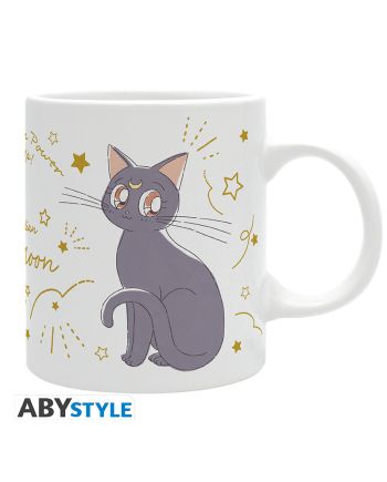 Mug Sailor Moon Luna et Artemis chats 320ml vue face