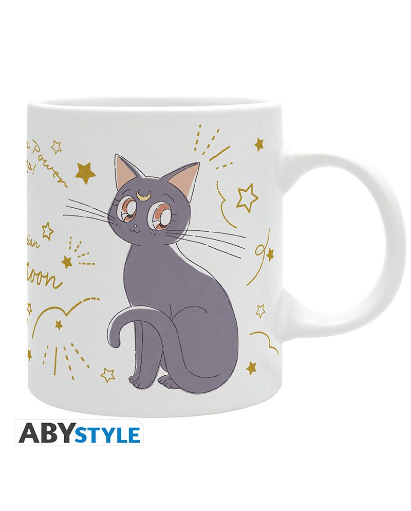 Mug Sailor Moon Luna et Artemis chats 320ml vue face