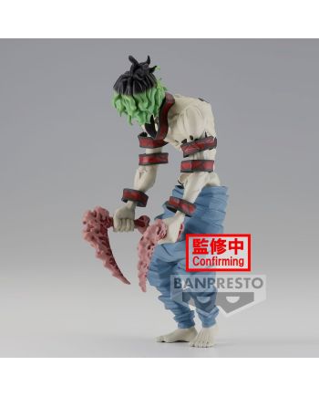 Figurine Gyutaro Demon Slayer détail du visage et des cheveux