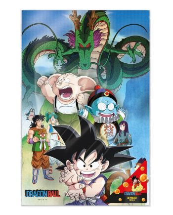 Poster 3D Dragon Ball Shenron et Héros - détail de l'effet 3D