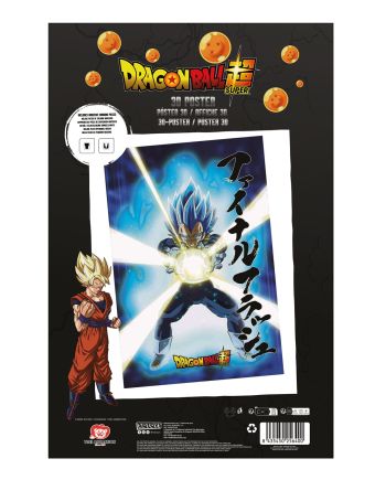 Poster 3D Vegeta Dragon Ball Super présentation format