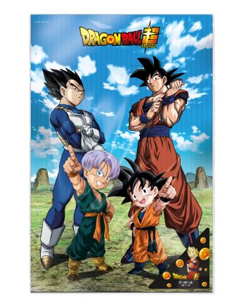 Poster 3D Dragon Ball Super Famille 58x38cm - détail de l'effet relief