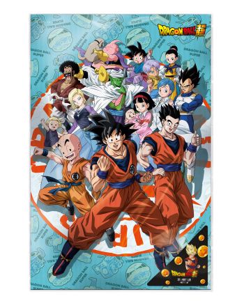 Poster 3D Dragon Ball Super Univers 58x38cm détail de l'effet 3D