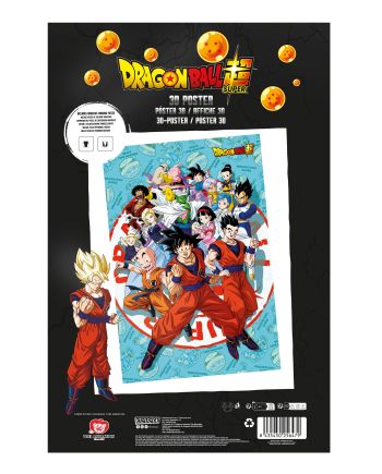 Poster 3D Dragon Ball Super Univers 58x38cm présentation complète