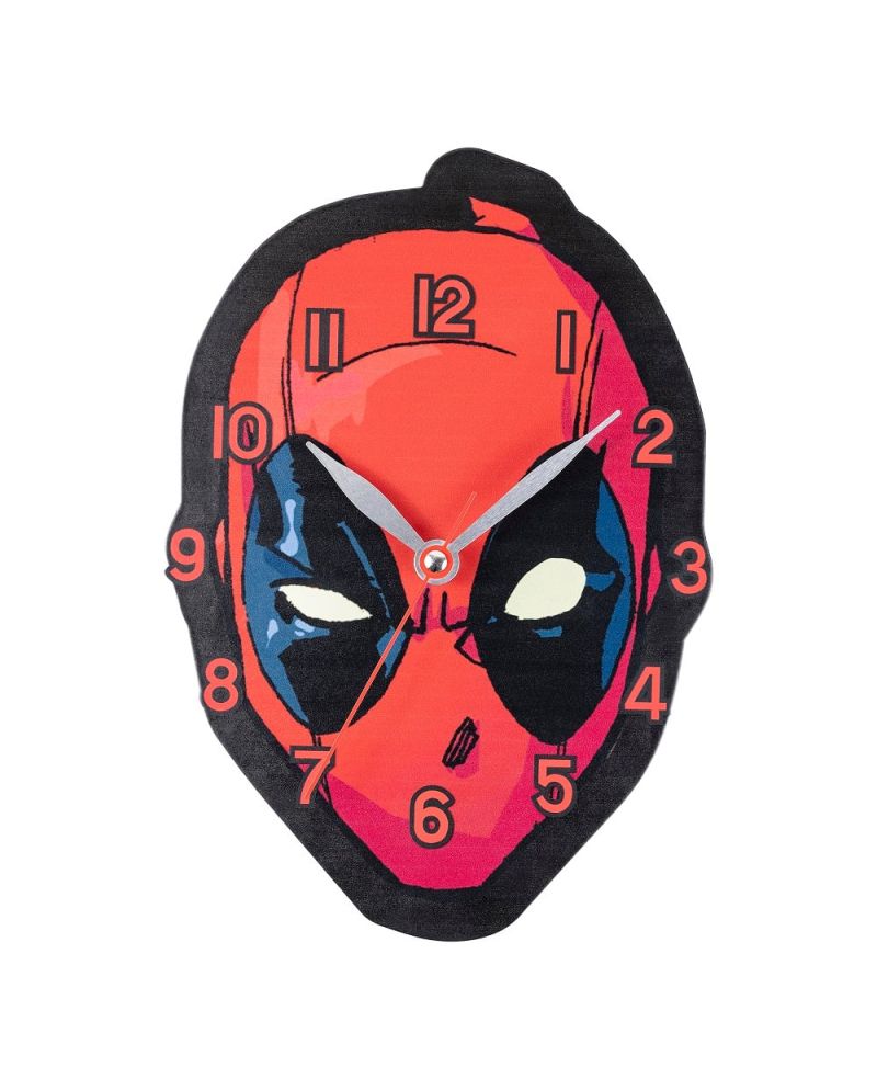 Horloge murale métal Deadpool Marvel vue de face