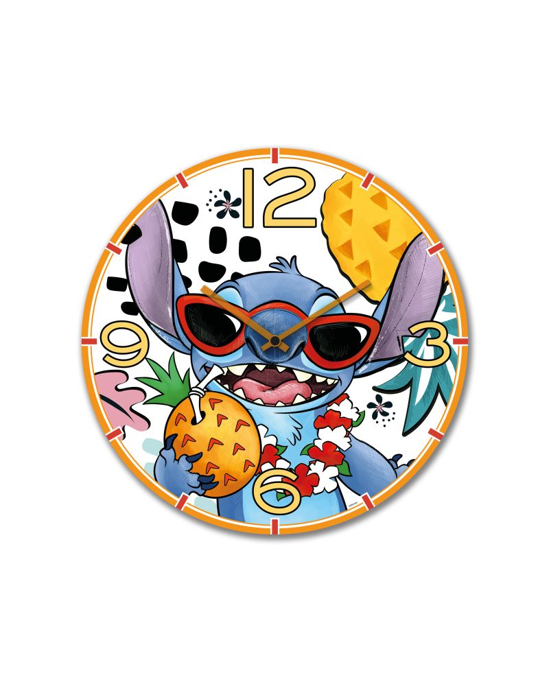 Horloge murale Stitch blanche 35cm - licence Disney Lilo et Stitch
