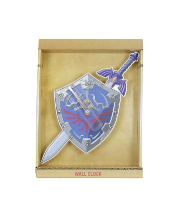 ZELDA - Shield & Sword - Horloge Murale Métal - vue de face