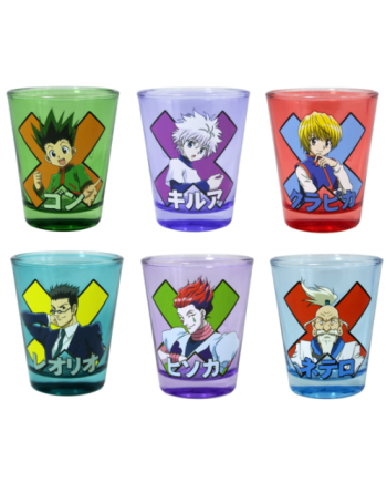 Verres à shot Hunter x Hunter décorés aux couleurs du groupe