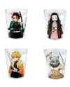 Set de 4 verres à shot Demon Slayer avec les personnages du groupe