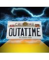 Plaque minéralogique Outatime Retour vers le Futur - réplique métal