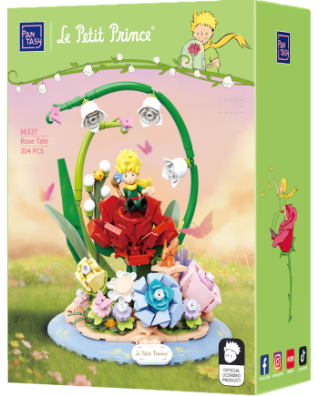 Bloc de construction Le Petit Prince Conte de rose 304 pièces - vue assemblage