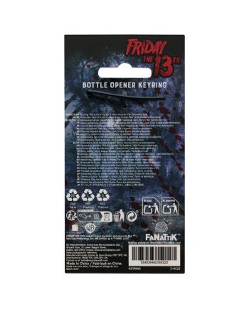 Détail du masque de hockey Jason Voorhees en décapsuleur