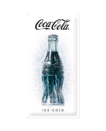 Plaque métal décorative Coca-Cola Ice 25x50cm Nostalgic Art
