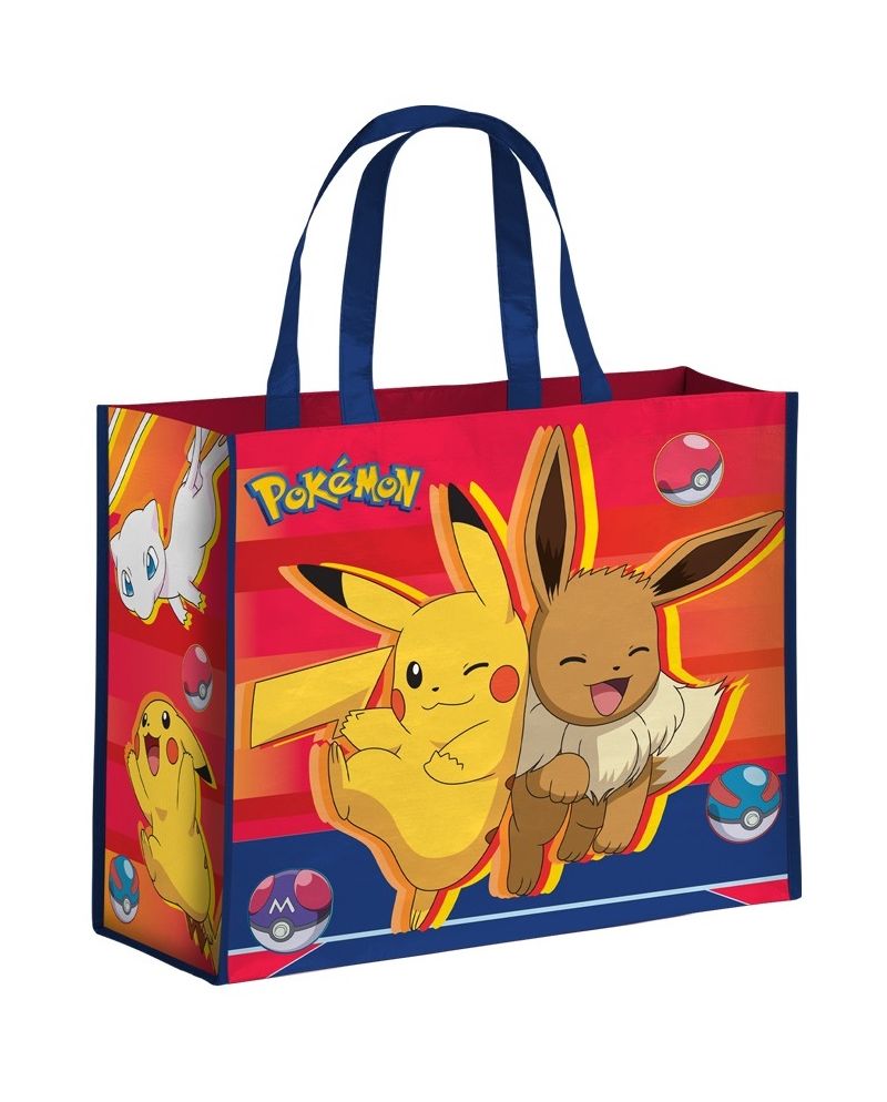 Sac shopping Pokémon Pikachu et Evoli licence officielle