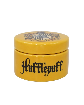 Boite en céramique ronde Poufsouffle Harry Potter - vue de détail