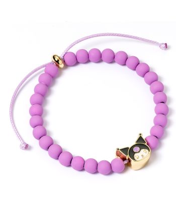 Bracelet à perles Kuromi violet officiel Hello Kitty and Friends