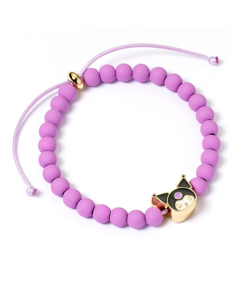 Bracelet à perles Kuromi violet officiel Hello Kitty and Friends