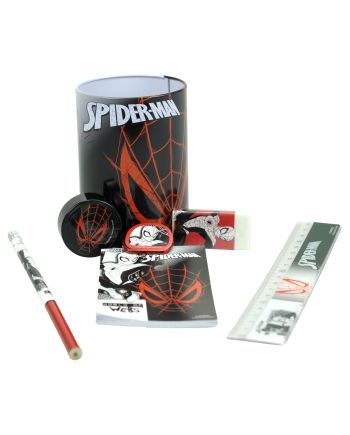 SPIDER-MAN - Set de Papeteire + Pot à Crayon - 7pc. - vue principale
