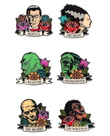 UNIVERSAL MONSTERS - Floral Tattoos - Funko Blind Box Enamel Pins - vue principale